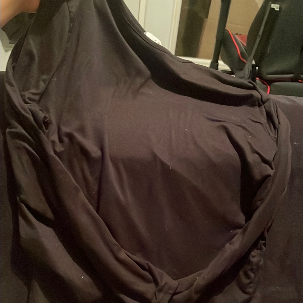 Elegant Black Draped Top